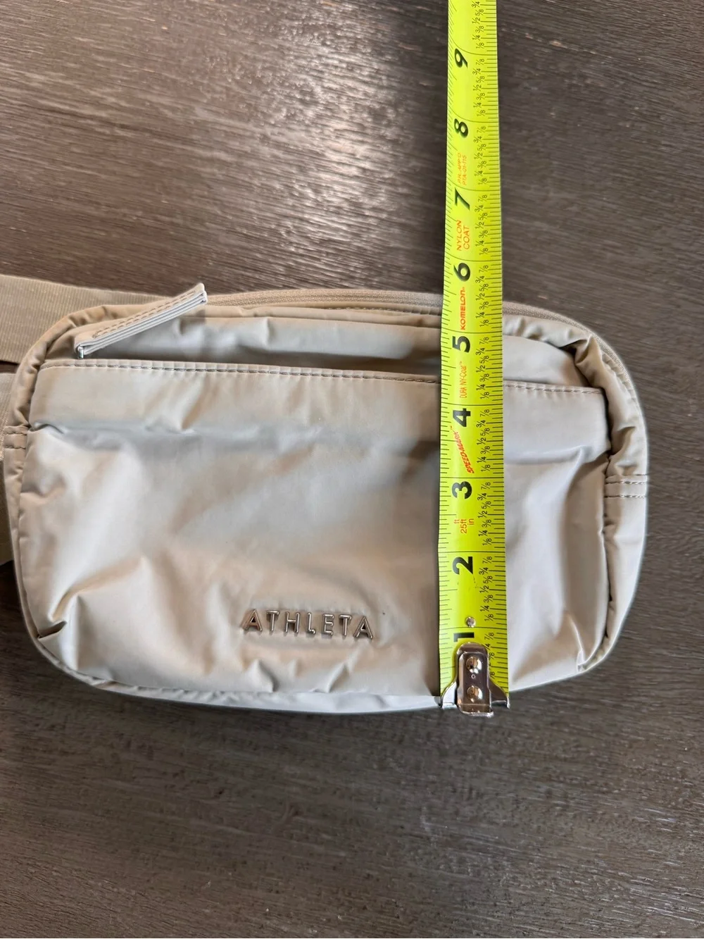 Athleta All About Large Crossbody Belt Bag Purse Oyster Grey